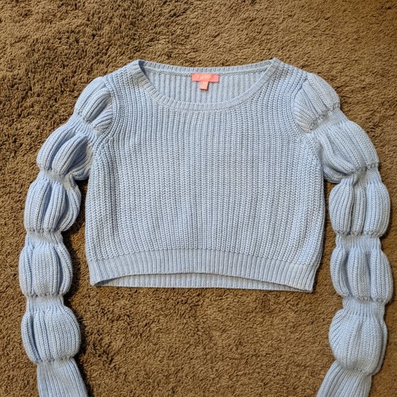 Blue cropped sweater - Picture 4 of 4